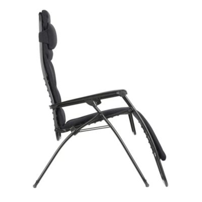 Fauteuil de relaxation pliant Lafuma Aircomfort Rsx Clip XL acier et polyester noir acier