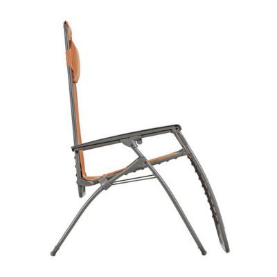 Fauteuil de relaxation pliant Lafuma Rclip acier et polyester orange clémentine