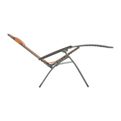 Fauteuil de relaxation pliant Lafuma Rclip acier et polyester orange clémentine