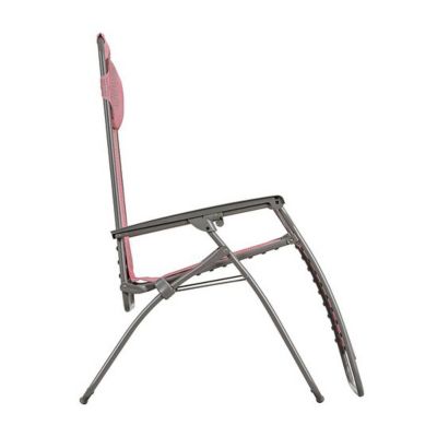 Fauteuil de relaxation pliant Lafuma Rclip acier et polyester rose cerisier