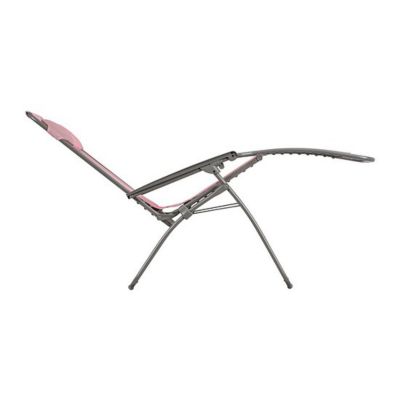 Fauteuil de relaxation pliant Lafuma Rclip acier et polyester rose cerisier