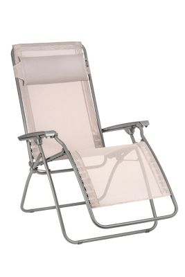 Fauteuil de relaxation pliant Lafuma Rclip acier et polyester rose magnolia