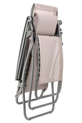 Fauteuil de relaxation pliant Lafuma Rclip acier et polyester rose magnolia