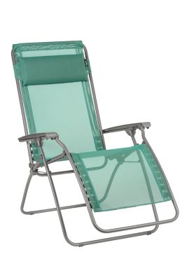 Fauteuil de relaxation pliant Lafuma Rclip acier et polyester vert chlorophylle