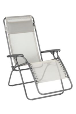 Fauteuil de relaxation pliant Lafuma RT2 acier et polyester beige seigle
