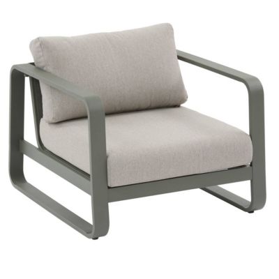Fauteuil de salon de jardin Domilly vert laurier - Hespéride