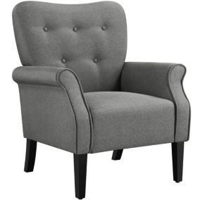 Fauteuil de Salon Moderne du Milieu de Siècle Gris Foncé