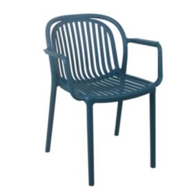 Fauteuil de terrasse bleu canard  Oviala