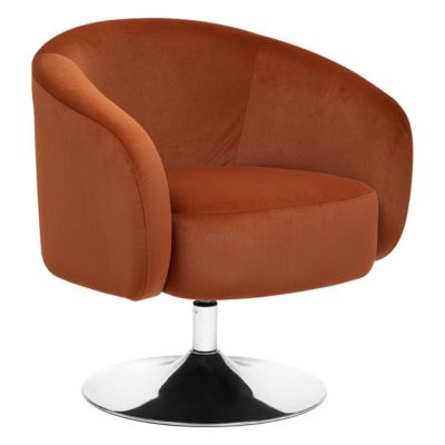Fauteuil pivotant Ysé en tissu bouclé blanc – Rendez-Vous Déco