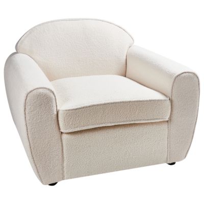 Fauteuil ELLEDE Bouclé Beige clair
