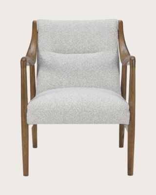 Fauteuil en bois massif chêne et en lin - Uniqka