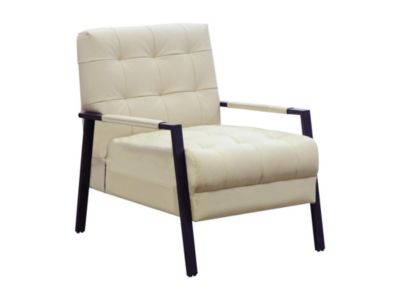 Fauteuil en cuir beige MARADI - Vente-unique