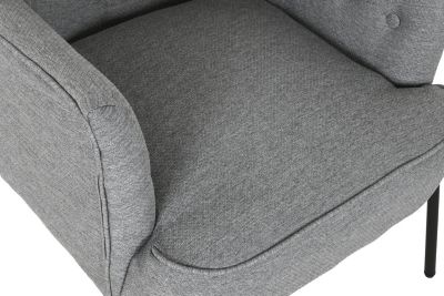 Fauteuil en métal polyester 65 x 73 x 79,5 cm gris