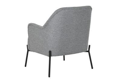 Fauteuil en métal polyester 65 x 73 x 79,5 cm gris