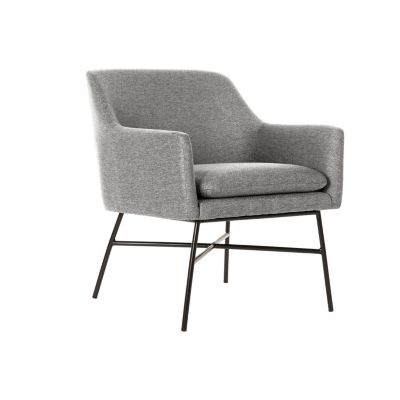 Fauteuil en métal polyester 66x62x76,5 gris clair