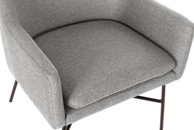 Fauteuil en métal polyester 66x62x76,5 gris clair