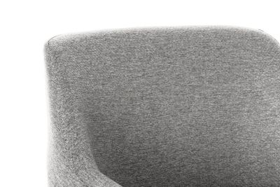 Fauteuil en métal polyester 66x62x76,5 gris clair