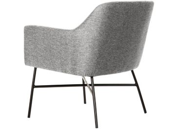 Fauteuil en métal polyester 66x62x76,5 gris clair