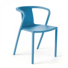 Fauteuil en plastique bleu  Oviala