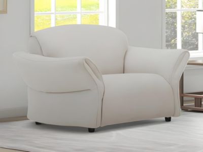 Fauteuil en tissu beige BODURA