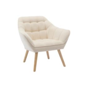 Fauteuil en tissu beige CASERTA