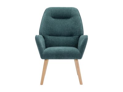 Fauteuil en tissu bleu canard OSIMO