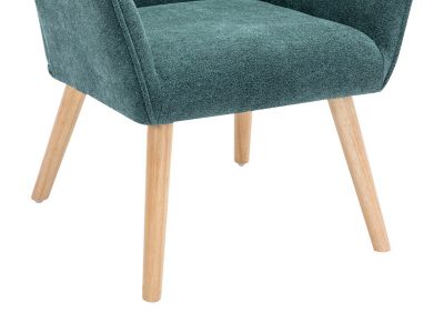 Fauteuil en tissu bleu canard OSIMO