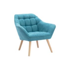 Fauteuil en tissu bleu CASERTA