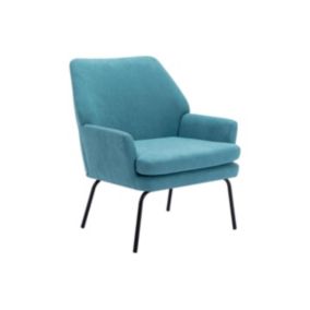 Fauteuil en tissu bleu PALMARELO