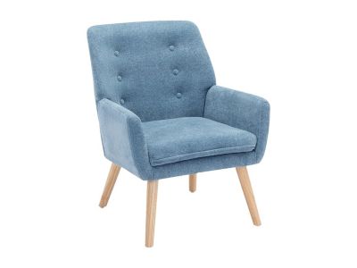 Fauteuil en tissu bleu SERINO - Vente-unique
