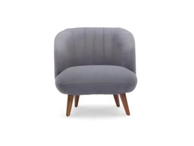 Fauteuil en tissu bouclette anthracite JANINA de Pascal Morabito