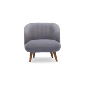 Fauteuil en tissu bouclette anthracite JANINA de Pascal Morabito