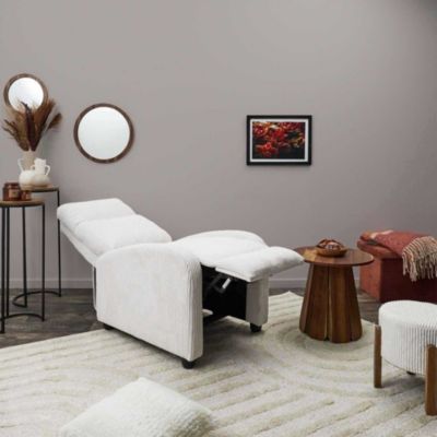 Fauteuil en tissu côtelé 3 positions ajustables Scott