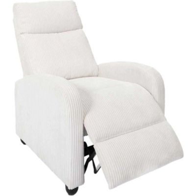 Fauteuil en tissu côtelé 3 positions ajustables Scott