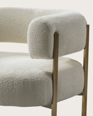 Fauteuil en tissu et métal doré - Uniqka