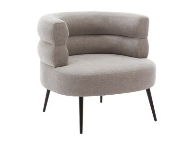 Fauteuil en tissu gris CAMEDO - Vente-unique