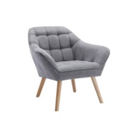 Fauteuil en tissu gris CASERTA