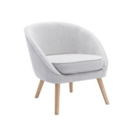 Fauteuil en tissu gris clair LINDALE