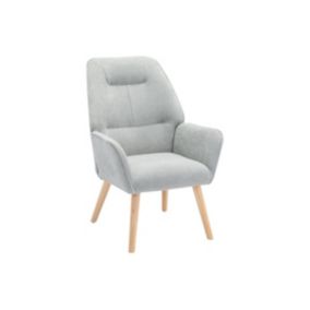 Fauteuil en tissu gris OSIMO - Vente-unique