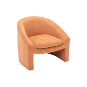 Fauteuil en tissu terracotta OSSANA