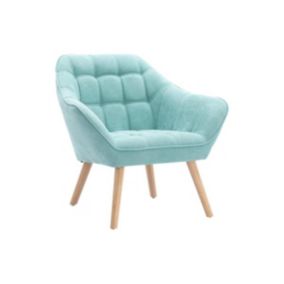 Fauteuil en tissu vert d'eau CASERTA