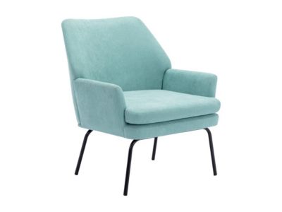 Fauteuil en tissu vert d'eau PALMARELO