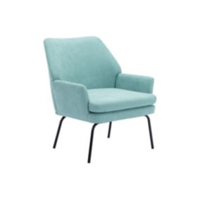 Fauteuil en tissu vert d'eau PALMARELO