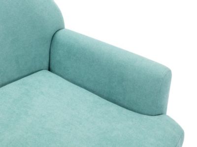 Fauteuil en tissu vert d'eau PALMARELO