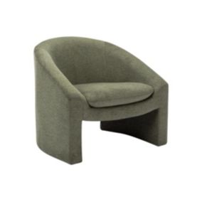 Fauteuil en tissu vert OSSANA - Vente-unique