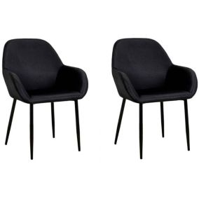 Fauteuil en velours cotelé Giulia (Lot de 2)