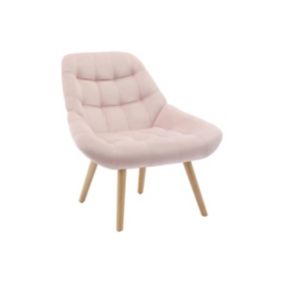 Fauteuil en velours rose LUOSTO