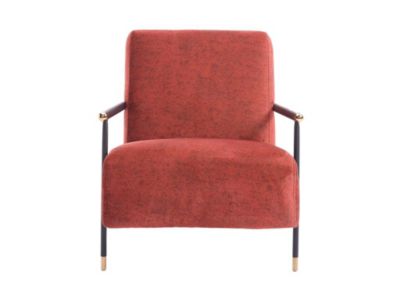 Fauteuil en velours rouge MONESI de Pascal Morabito