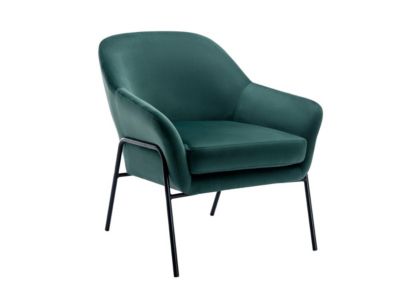 Fauteuil en velours vert sapin CERITA