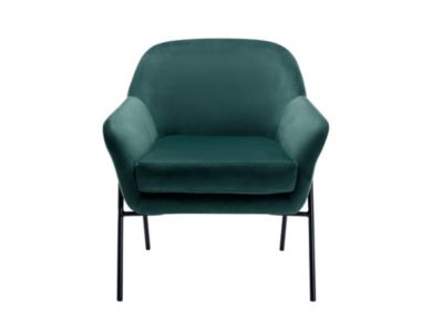 Fauteuil en velours vert sapin CERITA